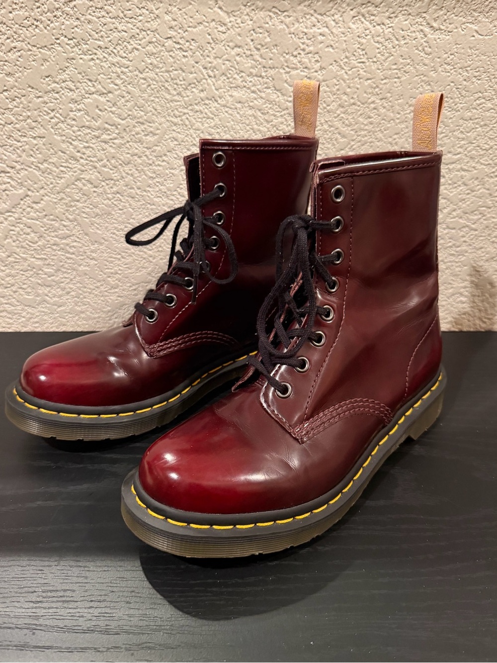 Dr. Marten’s 1460 Cherry Red Lace Up Boots - Picture 6 of 15